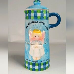 Angel Cream & Sugar Bowl "Hark the Herald Angels Sing"